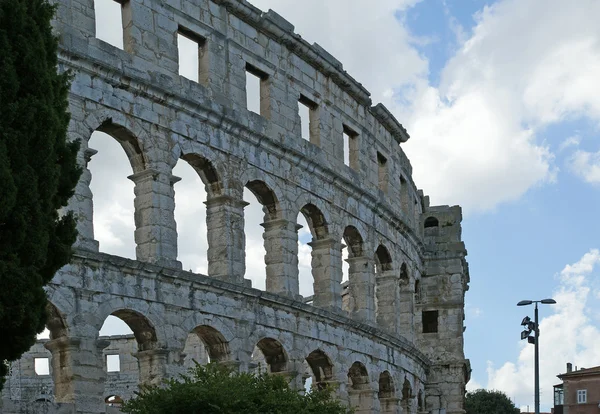 Ρωμαϊκό Αμφιθέατρο Προβολή Της Αρένας Κολοσσαίο Pula Κροατία — Φωτογραφία Αρχείου