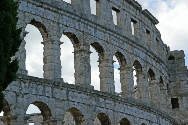 Római Amfiteátrum Aréna Colosseum Pula Horvátország Ban Kilátás — Stock Fotó