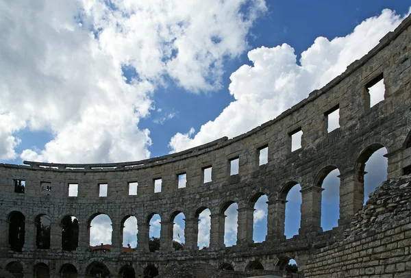 Römisches Amphitheater Blick Auf Die Arena Kolosseum Pula Kroatien — Stockfoto