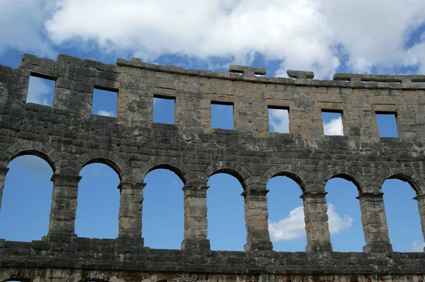 Vista da Arena (Coliseu) em Pula, Croácia — Fotografia de Stock