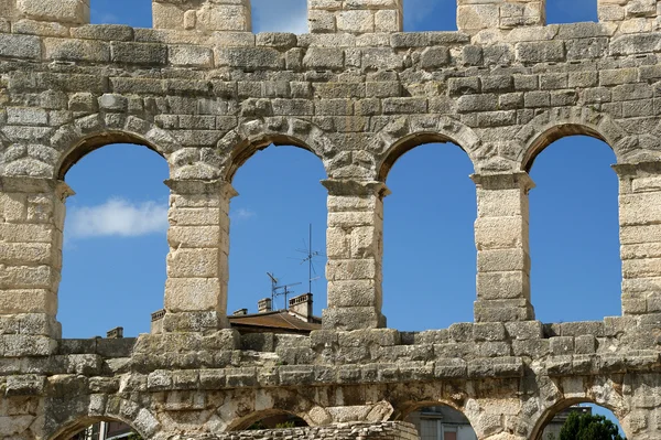 Вид на арену (Колизей) в Пуле, Хорватия — стоковое фото