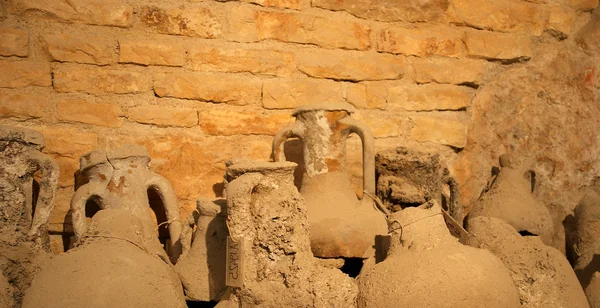罗马双耳瓶，竞技场 (古罗马斗兽场) 在普拉，克罗地亚 — 图库照片