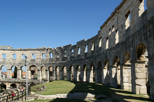 Vista da Arena (Coliseu) em Pula, Croácia — Fotografia de Stock