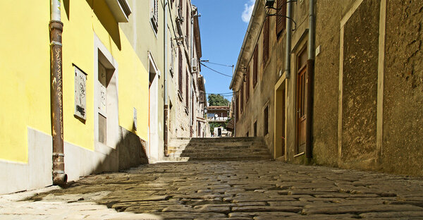 Streets of the historic center of Pula, Croatia