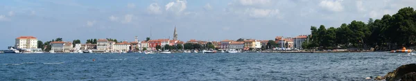 Panorámás Tájat Tenger Jachtok Város Porec Horvátország — Stock Fotó