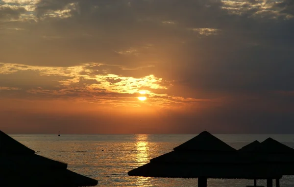 Abstrakter Ozean Und Sonnenuntergang Hintergrund — Stockfoto