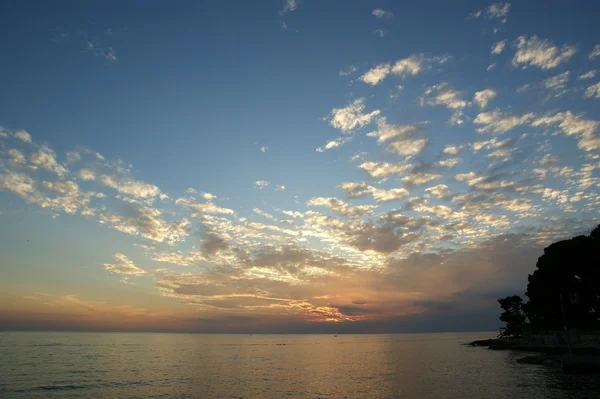 抽象的海洋和日落背景 — 图库照片