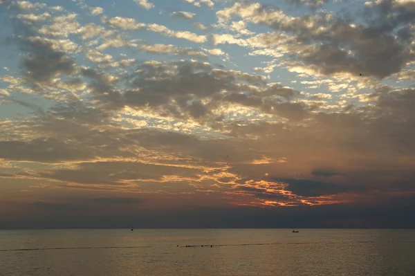 Abstrakter Ozean Und Sonnenuntergang Hintergrund — Stockfoto