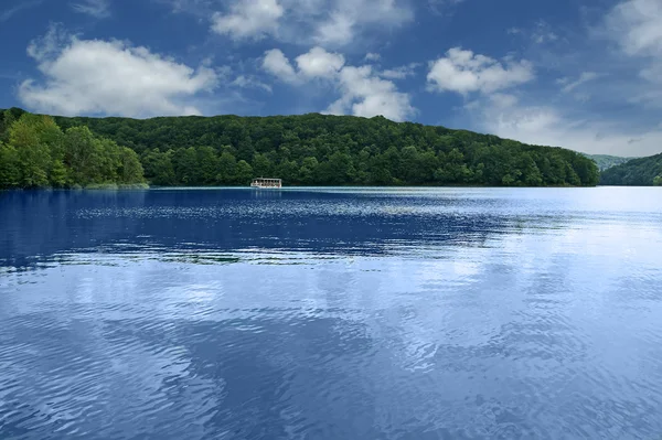 Paesaggio Composto Montagne Lago Laghi Plitvice Parco Nazionale Croazia — Foto Stock