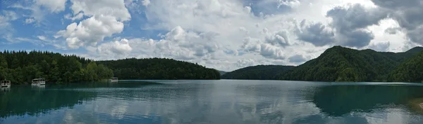 Панорама Краєвид Складається Гори Озеро — стокове фото