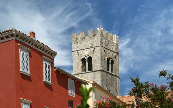 Zvonici Starého Luterské Církve Města Motovun Chorvatsko — Stock fotografie