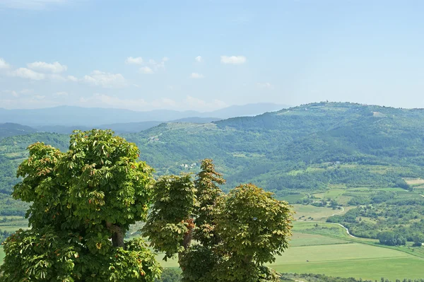 View of the mountain valley from a high point, Croatia — Stock Photo, Image