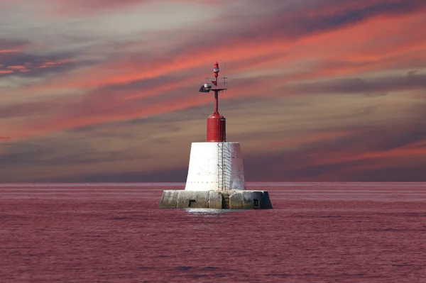 夕暮れ黄昏の灯台 — ストック写真