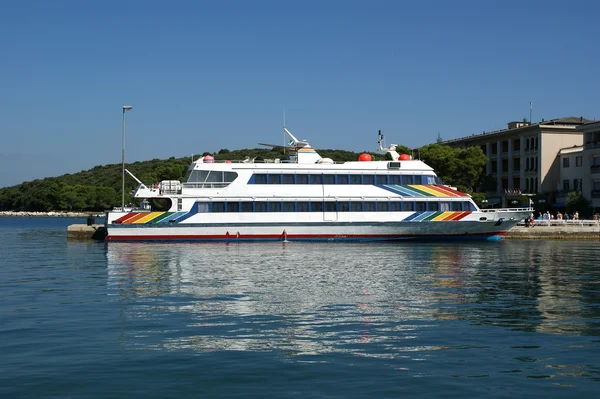 Sea passenger cruise ship in the port city, Croatia — Stock Photo, Image