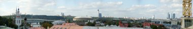 General view (panorama) of the city of Moscow with a high point, Russia clipart