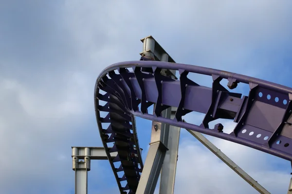 Fragment Attraction Roller Coaster Close Sky — Stock Photo, Image