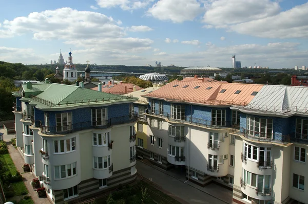 Gesamtansicht Der Stadt Moskau Von Einer Aussichtsplattform Der Nähe Des — Stockfoto