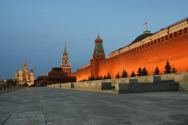 Kızıl Meydan, gece, moscow, Rusya Federasyonu — Stok fotoğraf