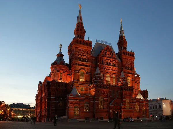 Praça Vermelha à noite, Moscou, Rússia — Fotografia de Stock
