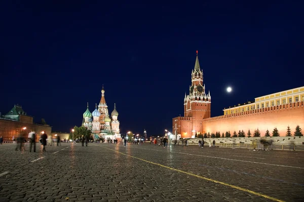 Piazza Rossa di notte, Mosca, Russia — Foto Stock
