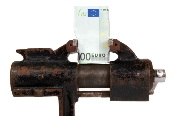 Alegoría de la crisis financiera mundial - EURO — Foto de Stock