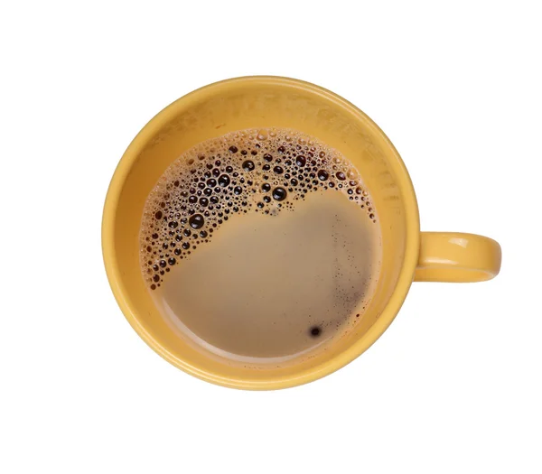 Espresso cup closeup, isolated on a white background — Stock Photo, Image