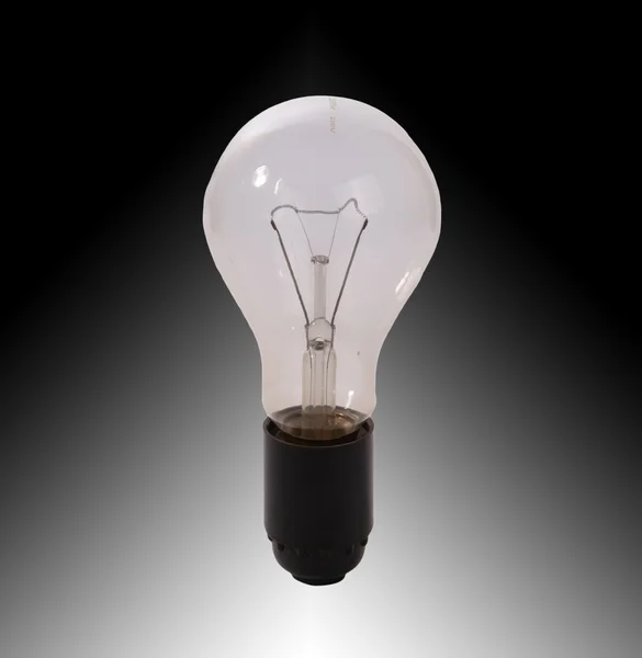 Velké kartáčovaný Elektrická žárovka, proti temné backgro — Stock fotografie