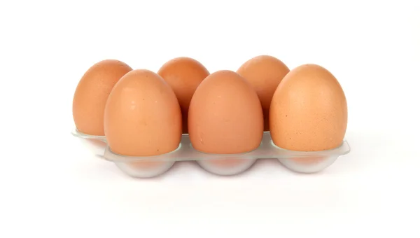 Uova isolate su fondo bianco — Foto Stock