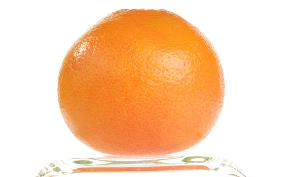 Large grapefruit closeup, on white background — Stock Photo, Image