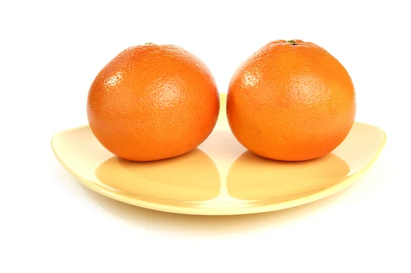 Große Grapefruit-Nahaufnahme, auf weißem Hintergrund — Stockfoto