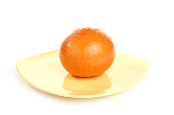 Stora grapefrukt närbild, på vit bakgrund — Stockfoto