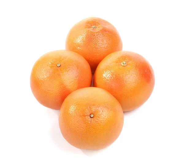 Grote grapefruits close-up, op witte achtergrond — Stockfoto