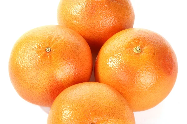 Velké grapefruitů záběr, na bílém pozadí — Stock fotografie