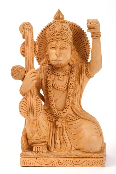 Divindade de Hanuman da Índia em fundo branco — Fotografia de Stock