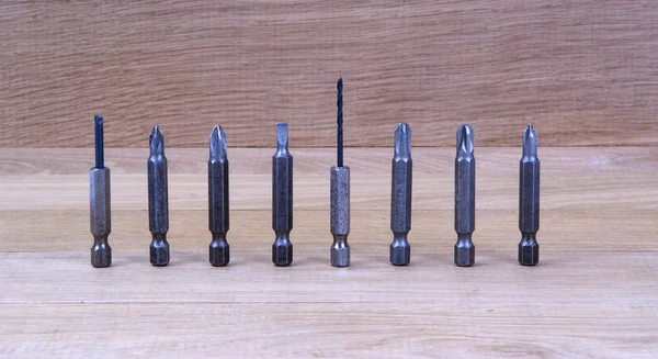 Replacement nozzles for a screwdriver — Stock Photo, Image