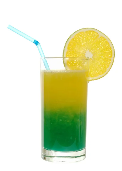 Blue Curacao and Orange Juice — Stock Photo, Image
