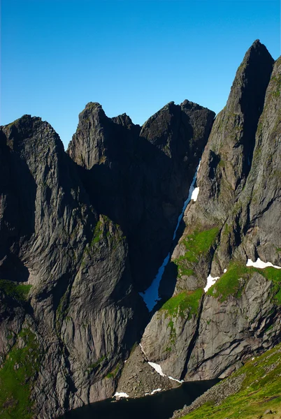 Горный хребет на Лоффе, Норвегия — стоковое фото