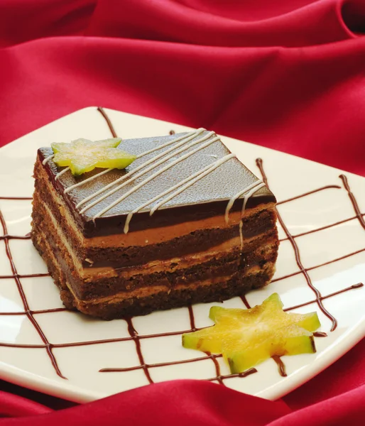 Tiramisu Cake with Carambola — Stock Photo, Image