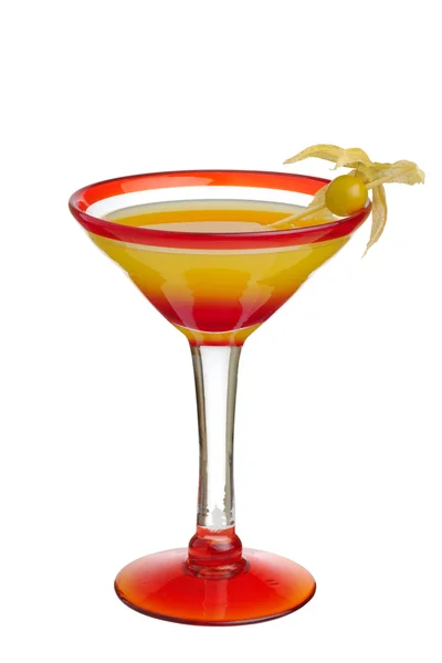 Tequila Sunrise with Winter Cherry — Stock Photo, Image