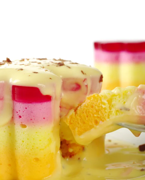 Peruanische "torta helada" mit Vanillepudding — Stockfoto