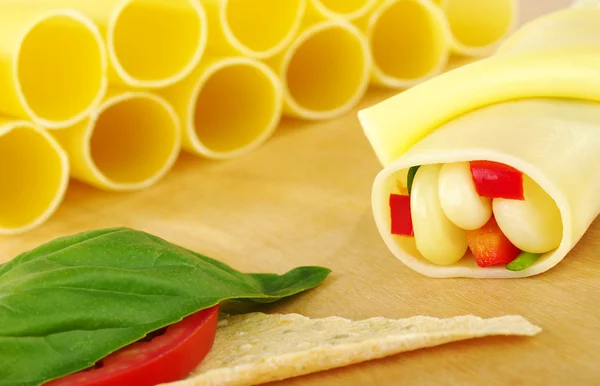 Cannelloni Filled with Vegetables — Stock Photo, Image