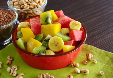 Fruit Salad with Cereals clipart