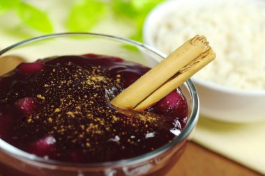 Typical Peruvian Dessert: Mazamorra Morada clipart