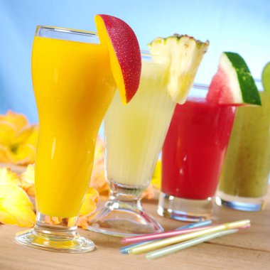 Smoothies with Straws clipart