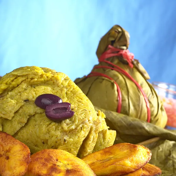 Makanan tradisional Peru yang disebut Juane — Stok Foto