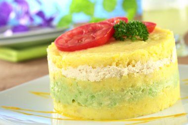 Peruvian Dish Called Causa clipart