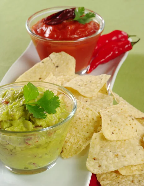 Guacamole with Tacos — Stock Photo, Image