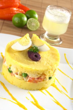 Traditional Peruvian Dish Called Causa clipart