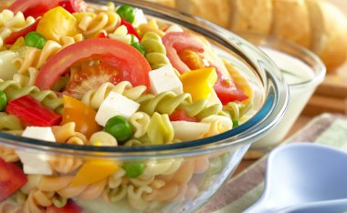 Pasta Salad with Fresh Vegetables clipart