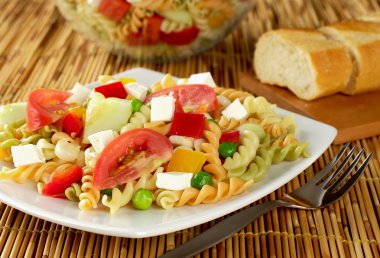 Pasta Salad with Fresh Vegetables clipart